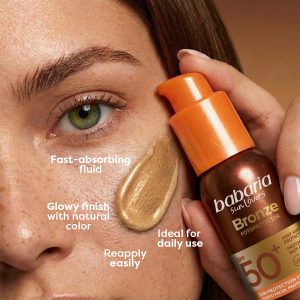 Bronze getinte gezichtcrème met spf50+